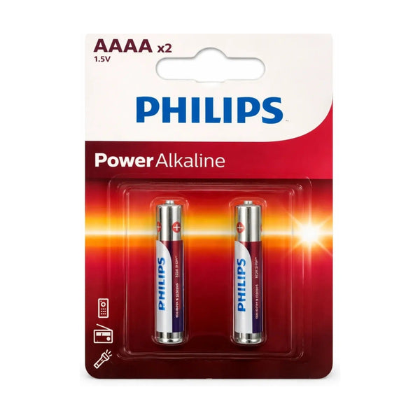 Philips - Batteries Power Alkaline AAAA (2 Pack)