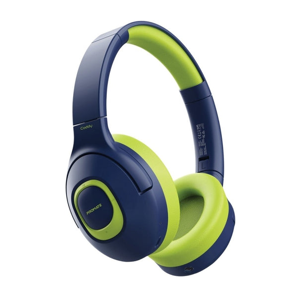 Promate Coddy Hi-Definition Safe Audio Wireless Headphone kids - Emerald