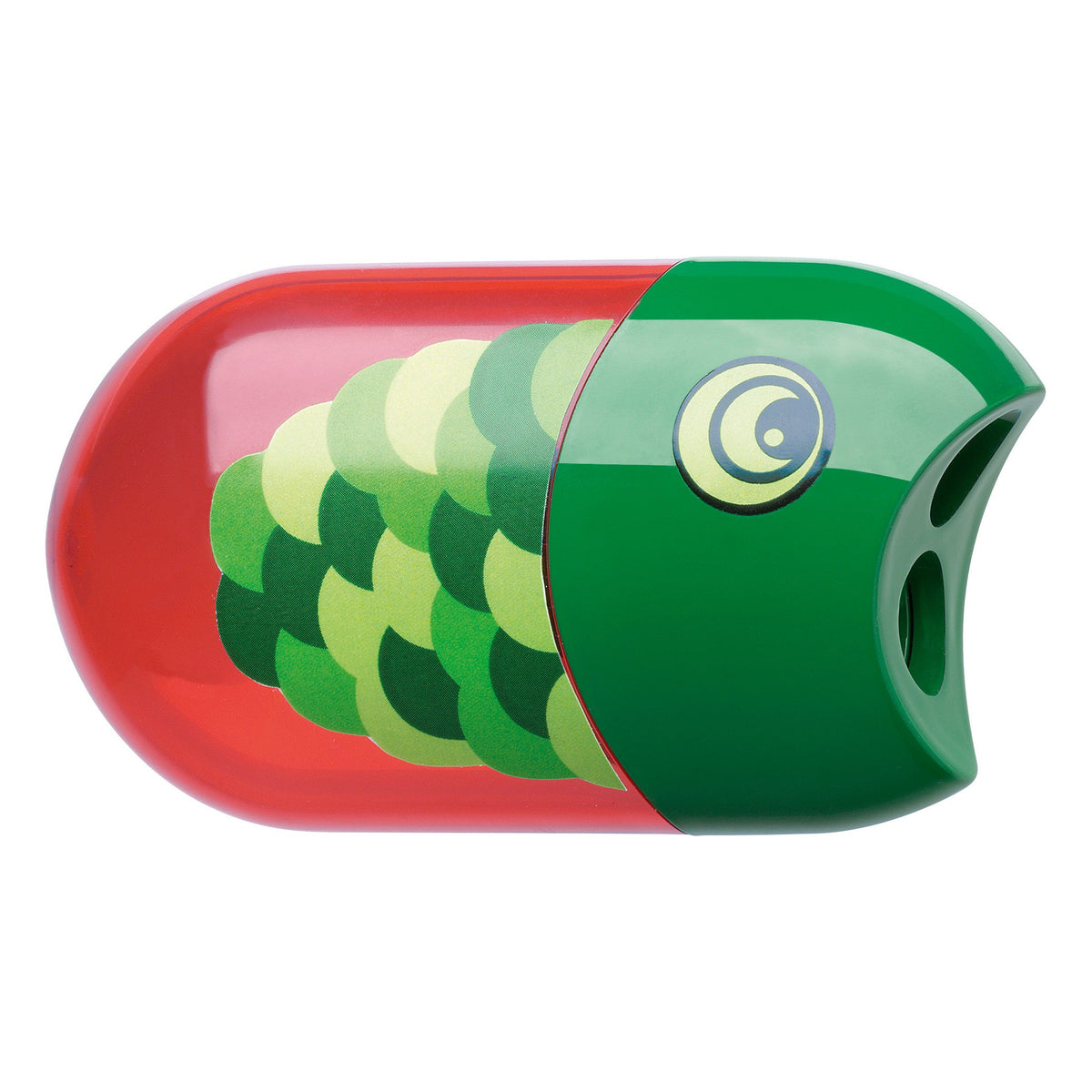 Faber-Castell Pencil Sharpener and Eraser with Shavings Barrel, Green