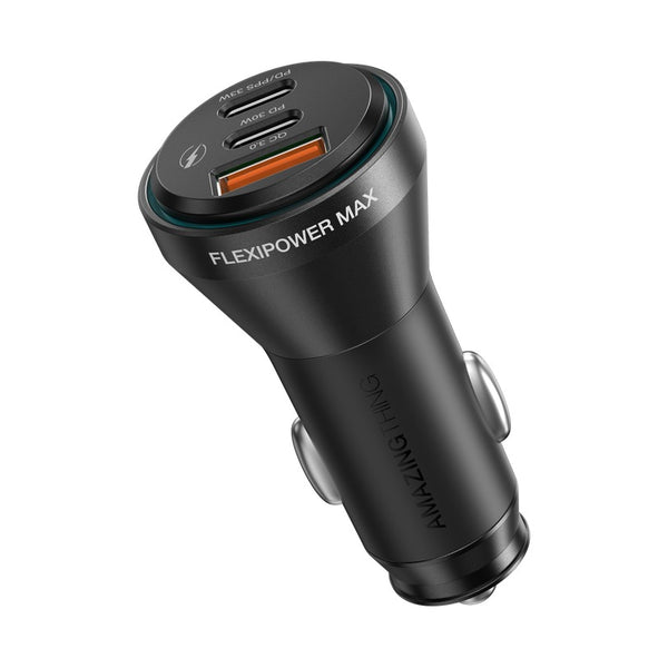 Amazingthing FlexiPower Max 63W Car Charger Black - 3 Port USB-C