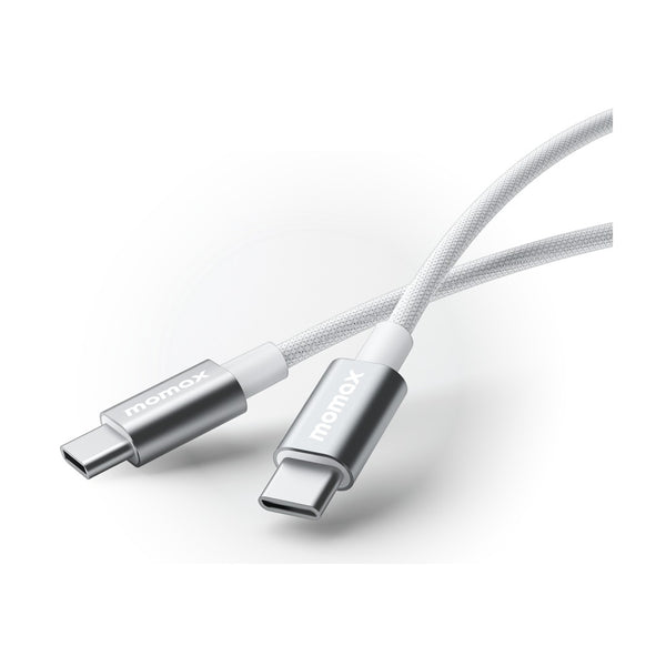 MOMAX ELITE 60W USB-C TO USB-C CABLE 0.5M - WHITE