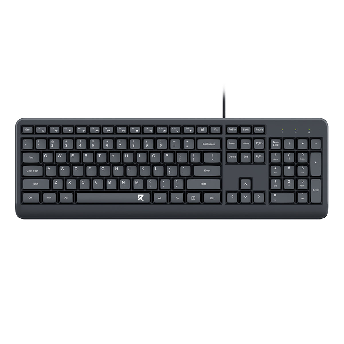Redragon Black Wired Office Keyboard - Computer Typing Accessory