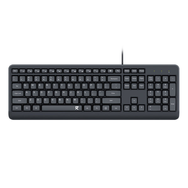 Redragon Black Wired Office Keyboard - Computer Typing Accessory