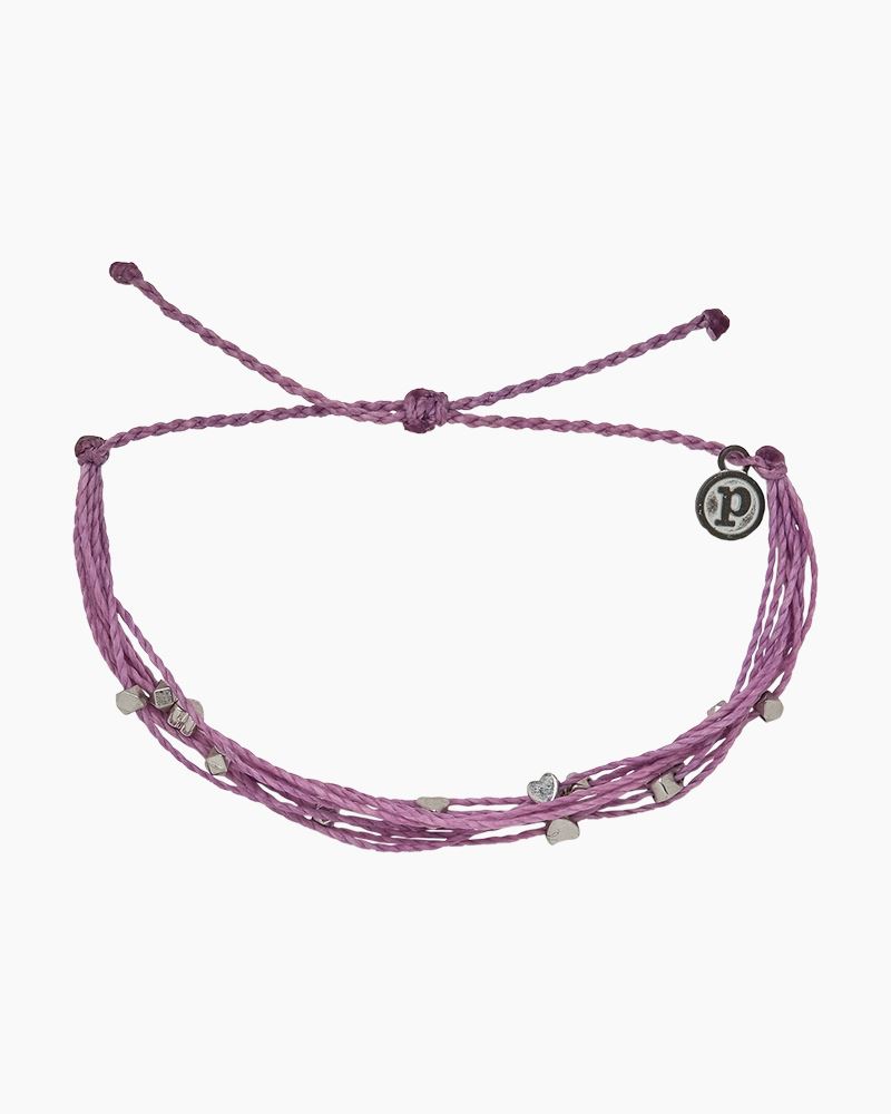 Pura Vida - Bracelet Heart Malibu Silver Lavender OS