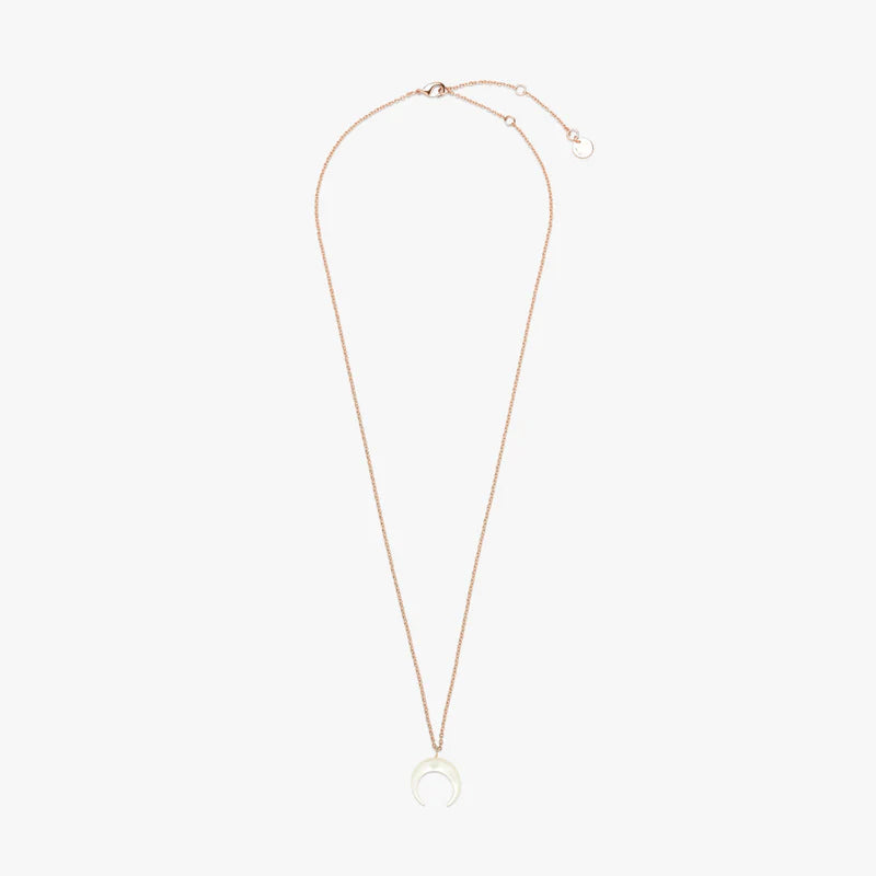 Pura Vida - Necklace Pearl Crescent Moon Rose Gold OS