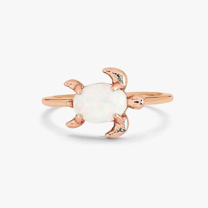 Pura Vida - Ring Opal Sea Turtle Rose Gold 9