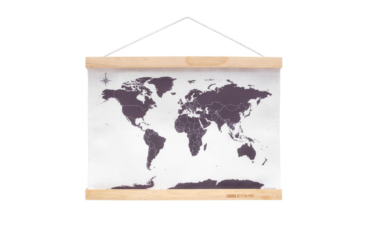 Suck UK Large Stitch World Map