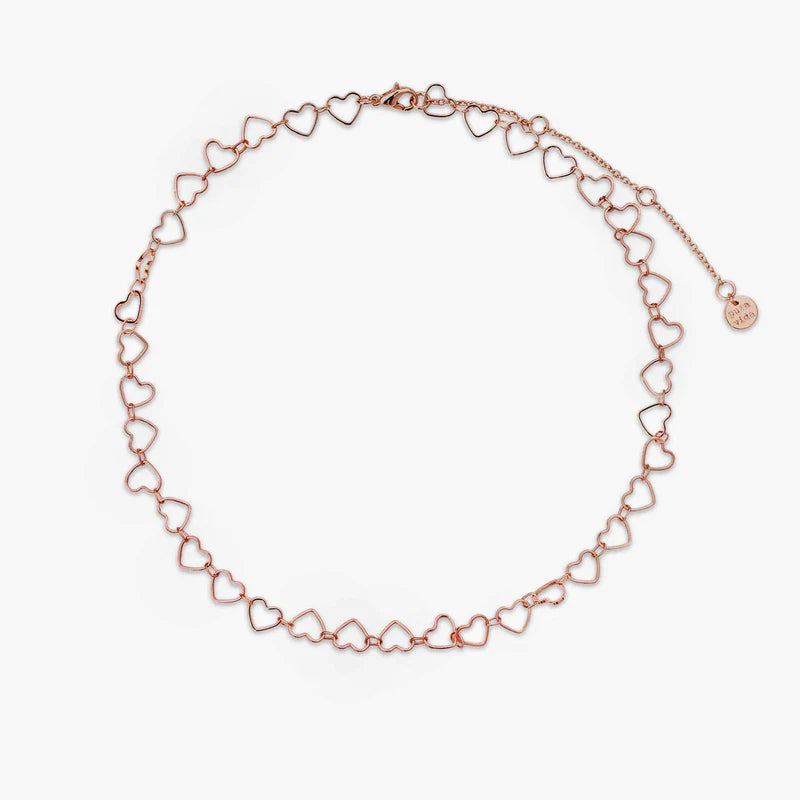 Pura Vida - Choker Heart Chain Rose Gold OS