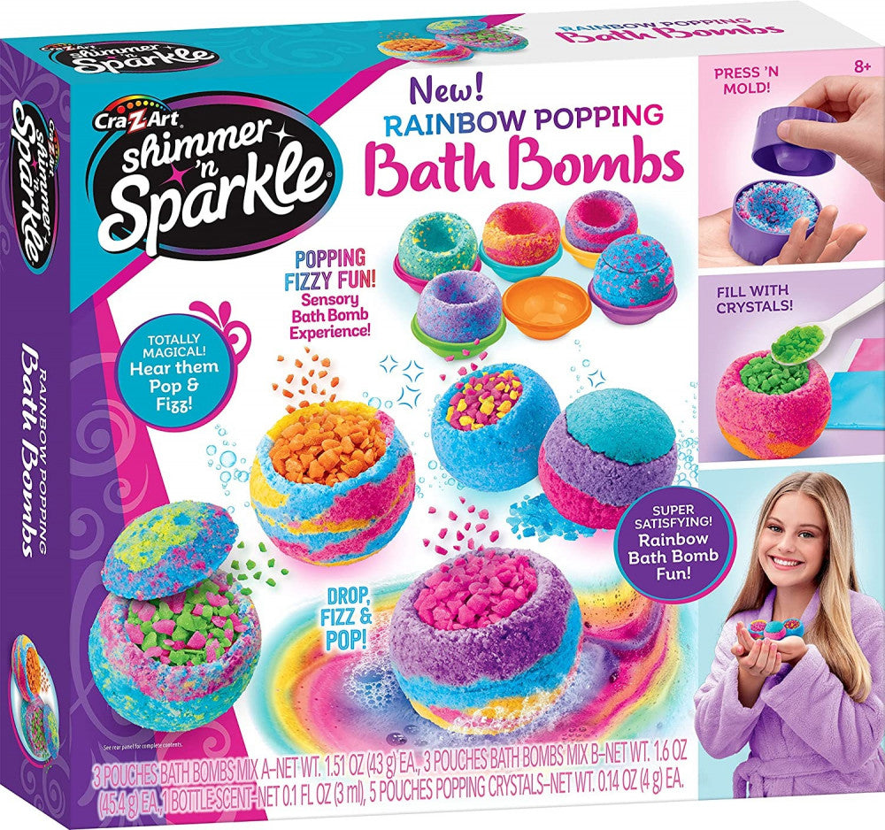 Shimmer N Sparkle Rainbow Popping Bath Bombs