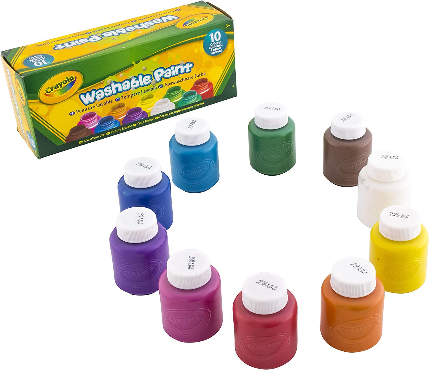 Crayola 10 Washable Paint Bottles 59Ml