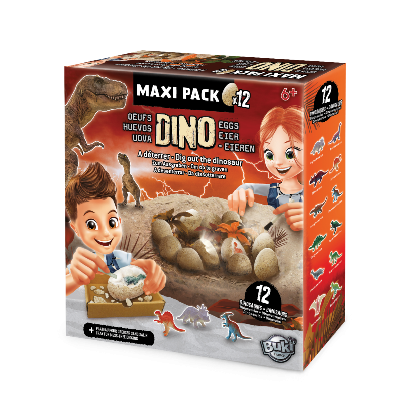 Buki - Dino Mega Egg-Maxi Packx12 1X8