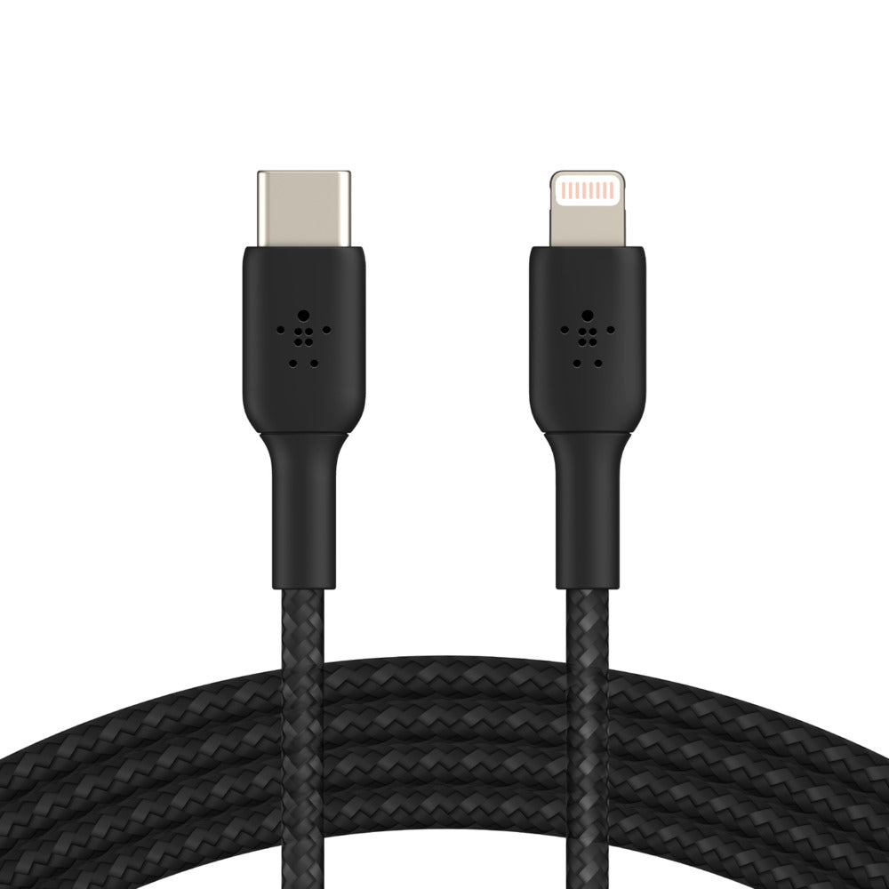 Belkin BOOST CHARGE USB-C Lightning Cable Braided 2M Black