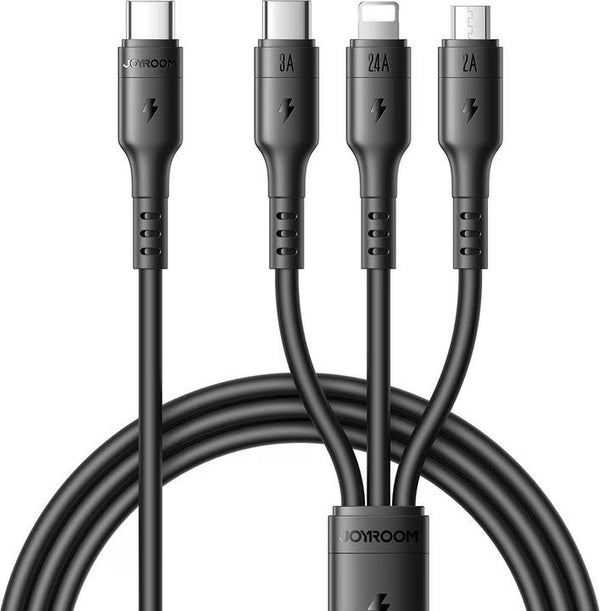 Joyroom OmniGo Series 3-in-1 USB-C Charging Cable USB-C/Lightning/Micro - Black
