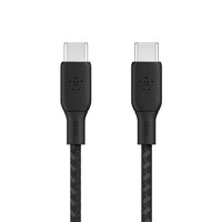 Belkin BOOST CHARGE كابل شحن الكمبيوتر المحمول USB-C إلى USB-C بقوة 100 واط مضفّر 3 متر أسود