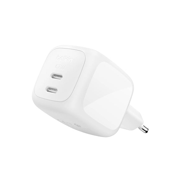 Belkin BoostCharge Pro Dual USB-C GaN Charger 67W - Fast Wall Adapter