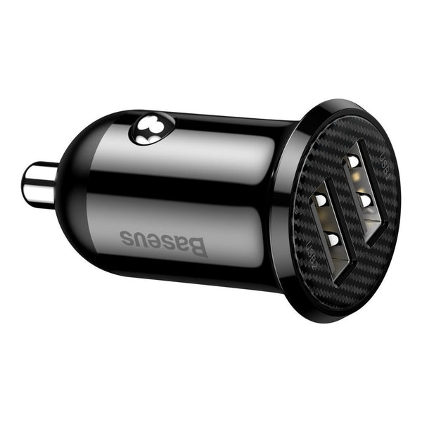 Baseus Grain Pro Car Charger (Dual Usb 4.8A ) Black