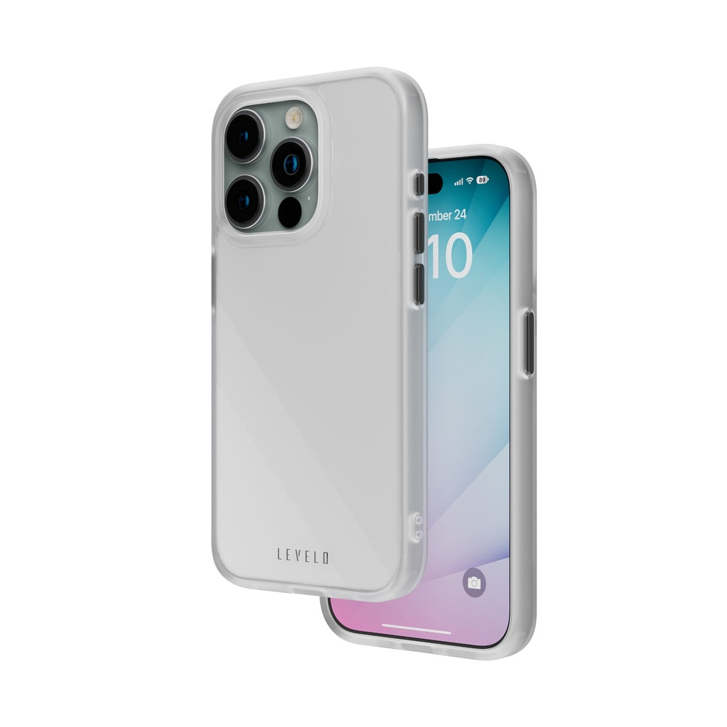 Levelo Solo Case For iPhone 15 Pro Max White