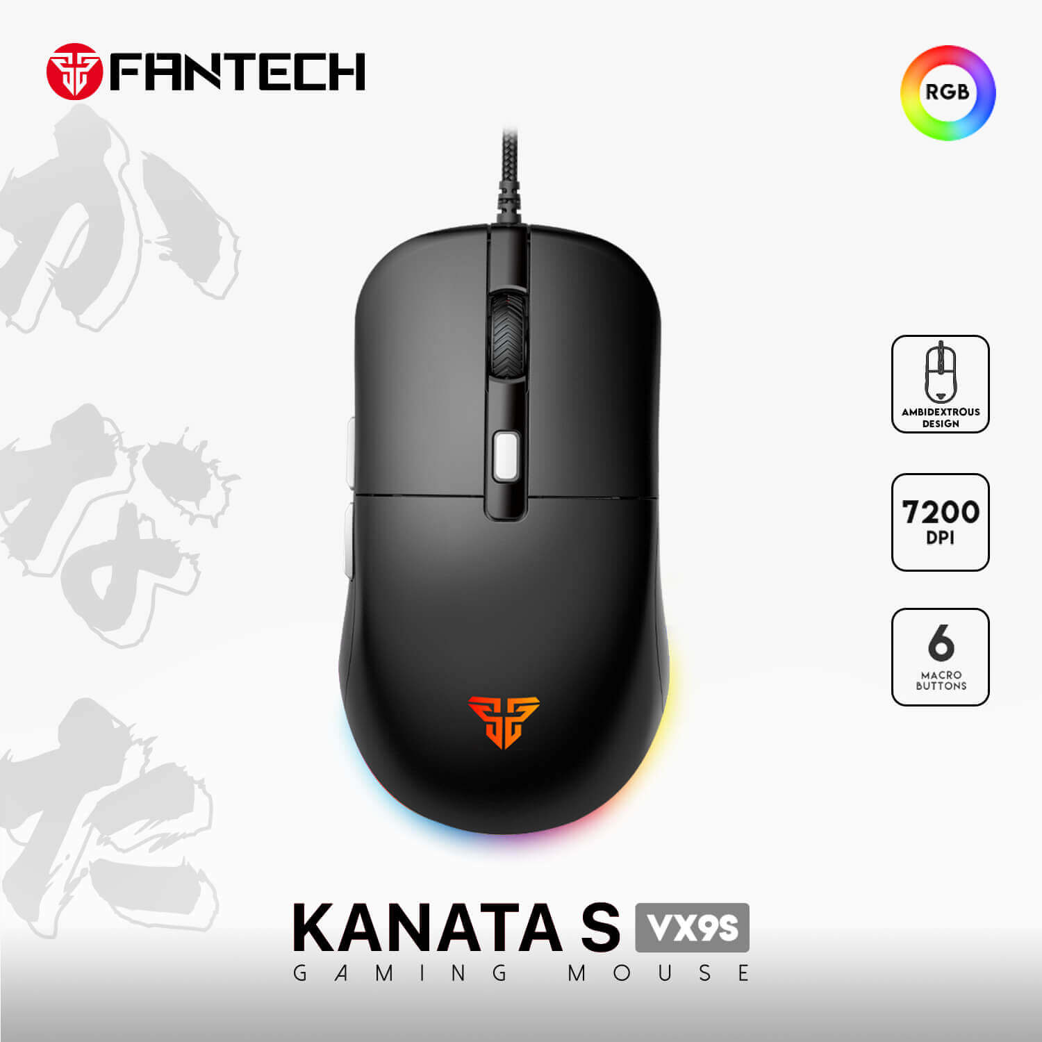 Fantech Kanata VX9S Black Gaming Mouse