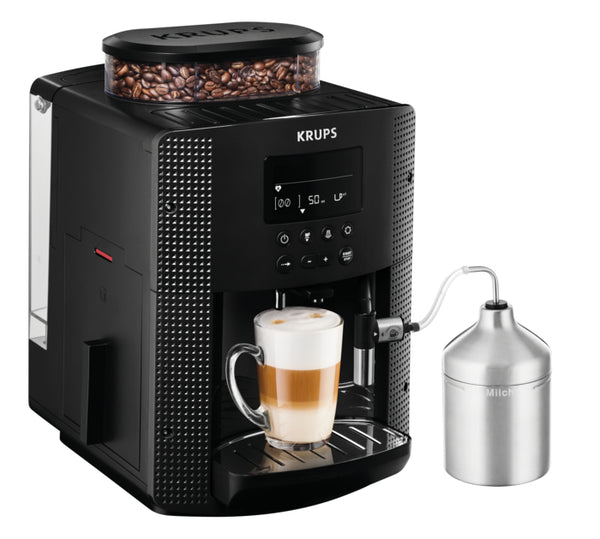 Krups EA8150, Espresso Machine, 1.7 L, Coffee Beans, Built-in Grinder, 1450 W - Black