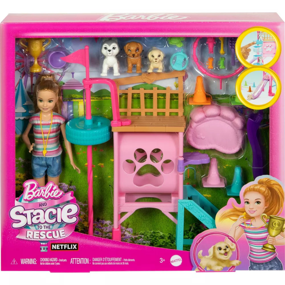 Barbie And Stacie To The Rescue Puppy Playground Playset