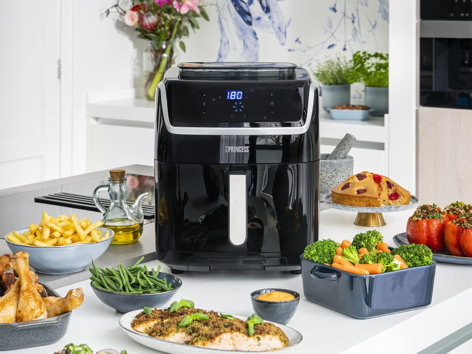 PRINCESS Airfryer & Steam Oven 6.5L 1700 Watt Black