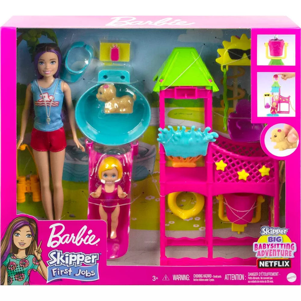 Barbie Skipper Doll & Waterpark Playset Working Water Slide