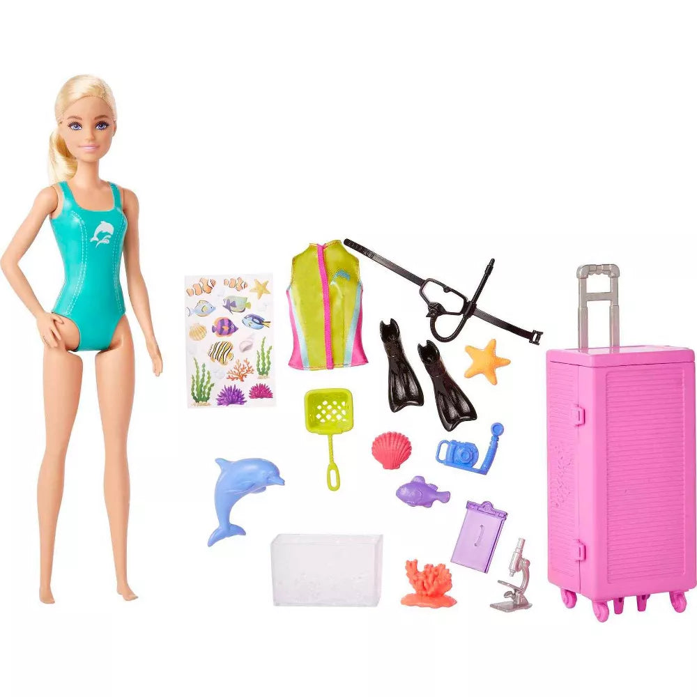 Barbie Careers Marine Biologist Doll  & Mobile Lab Playset