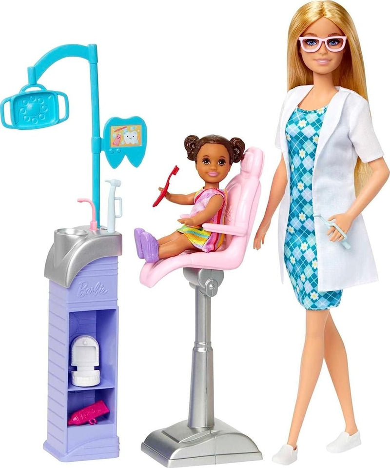 Barbie Careers Playset, Dentist Set With Blonde Fashion Doll