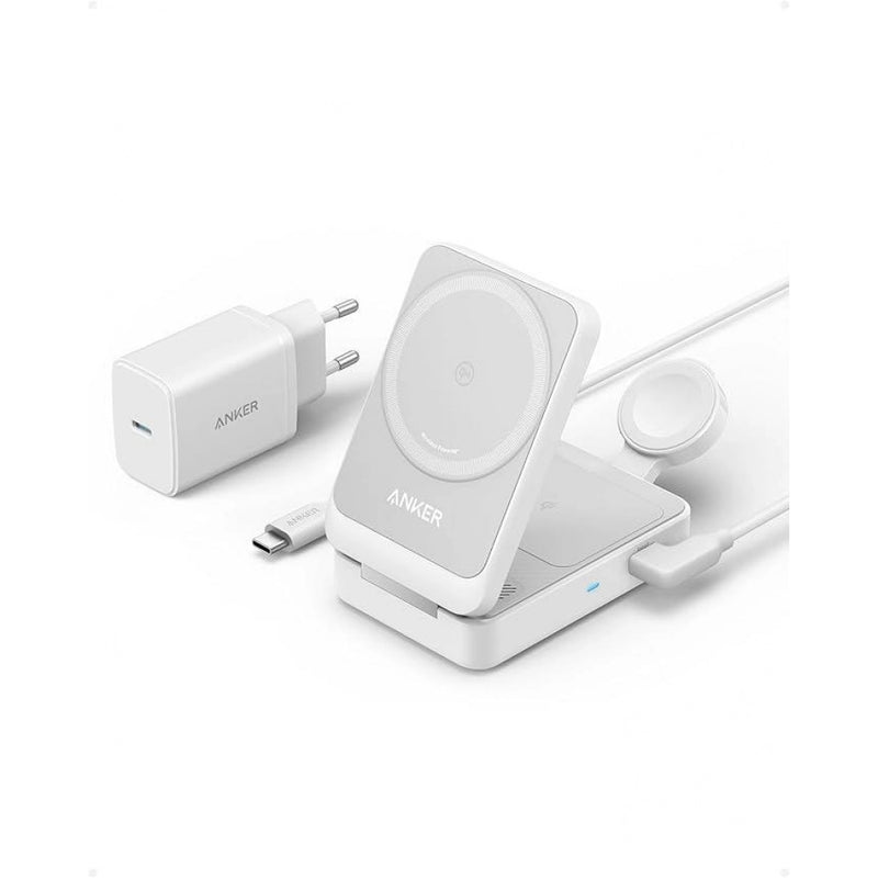 MagGo Wireless Charging Station (15W, Foldable 3-in-1)