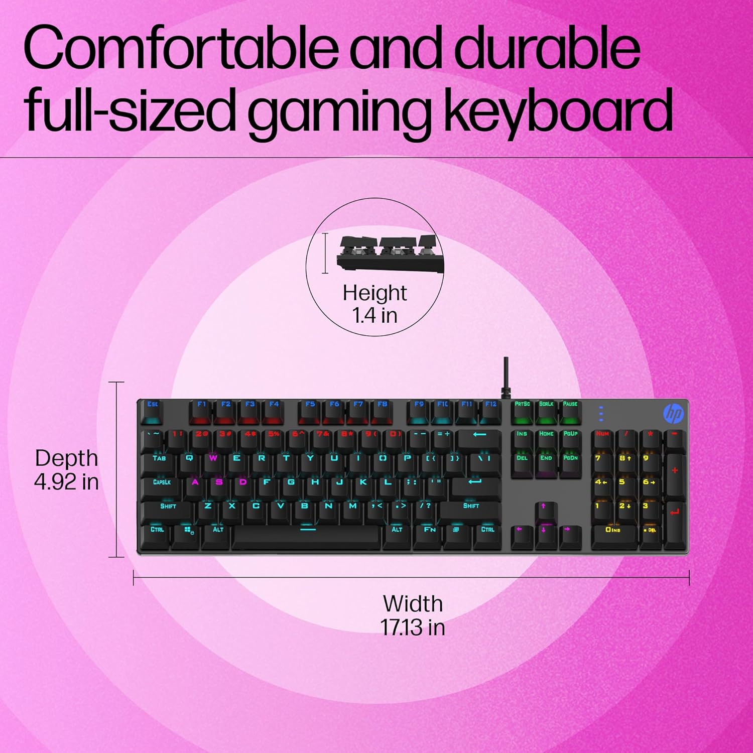 HP GK400F Metal Mechanical Gaming Keyboard