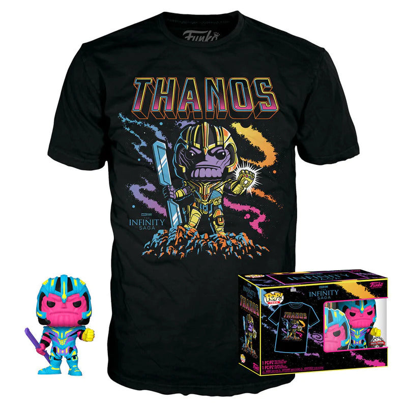 Funko Pop & Tee! Marvel: Thanos Blacklight (M)