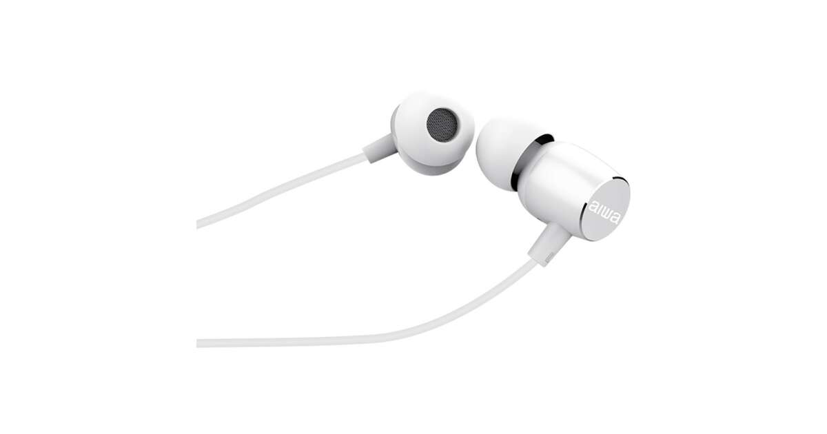 Aiwa Inear Wired Headphones White