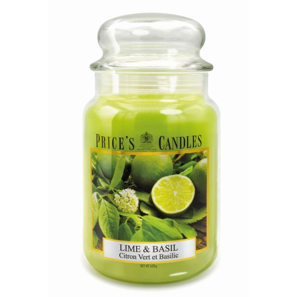 Prices L Scented Candle Jar 630G Burntime 150H Lime & Basil