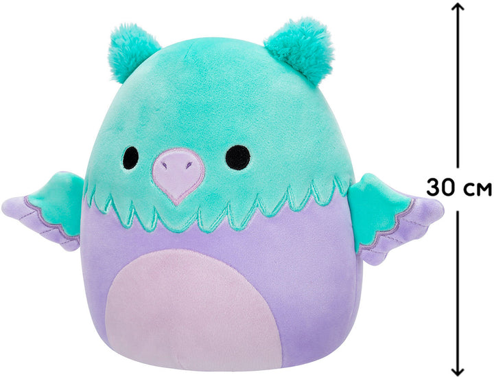 Squishmallows Med Plush 12 Minerva Aqua And Purple Griffin