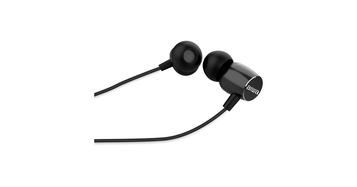 Aiwa Inear Wired Headphones Black