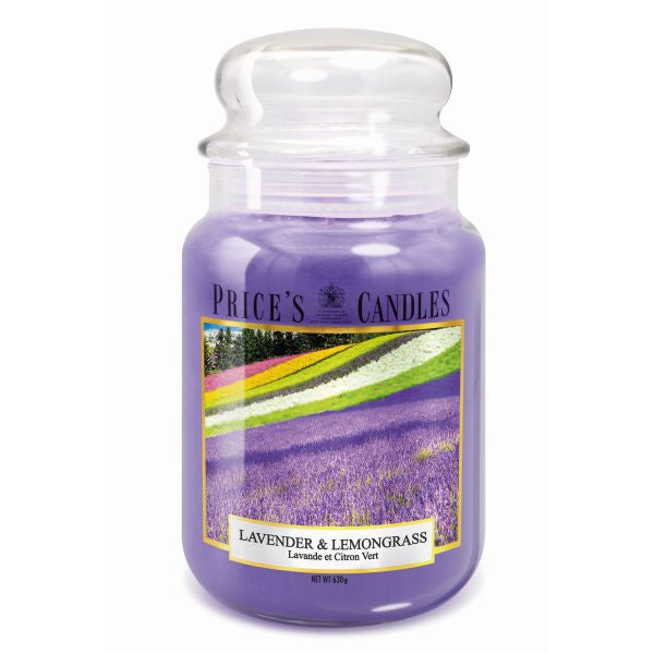 Prices L Scented Candle Jar 630G Burntime 150H Lavender & Lemongrass