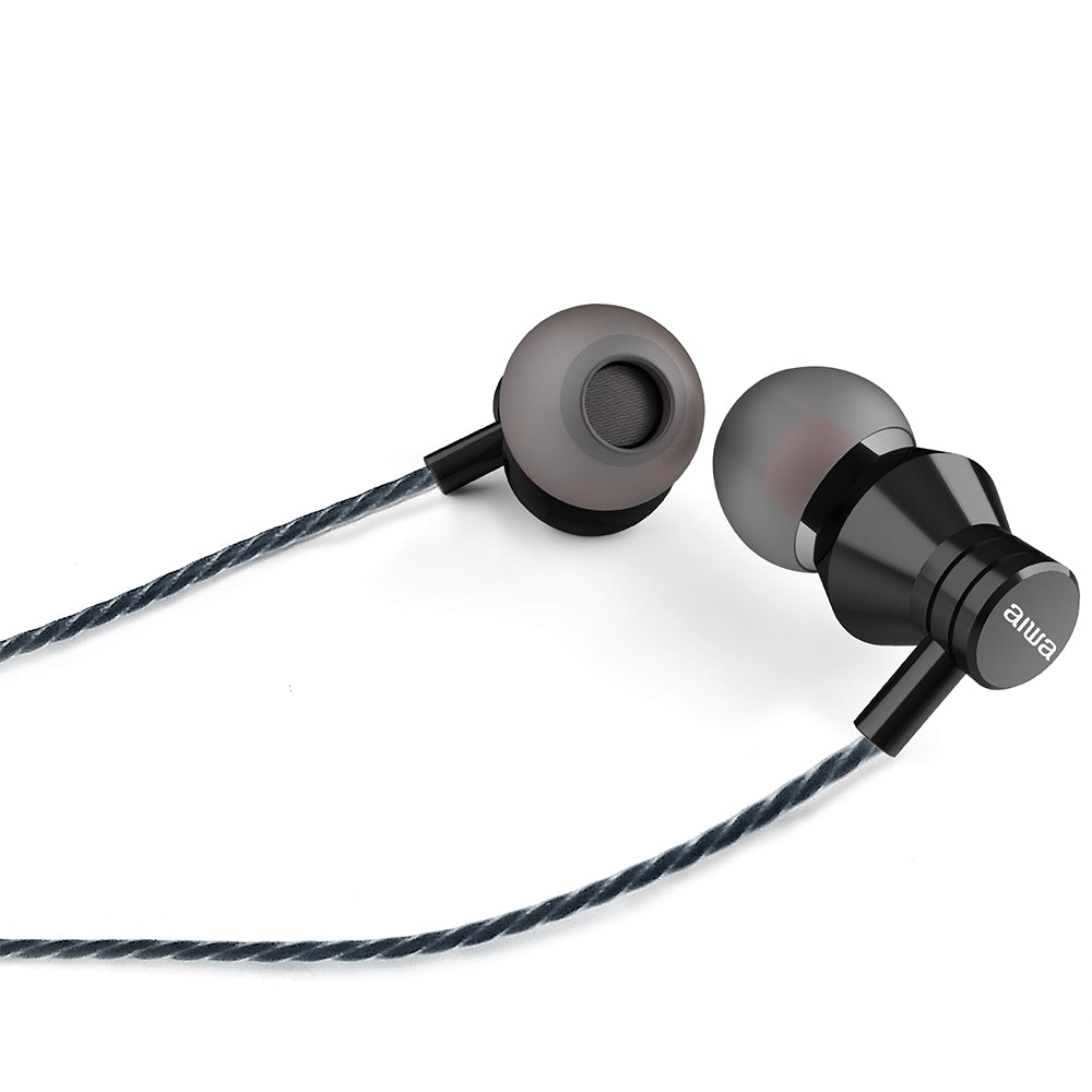 Aiwa STEREO IN-EAR HEADPHONE WITH REMOTE Black