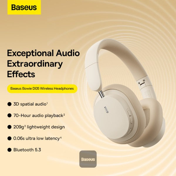 Baseus Bowie D05 Wireless Headphones Creamy