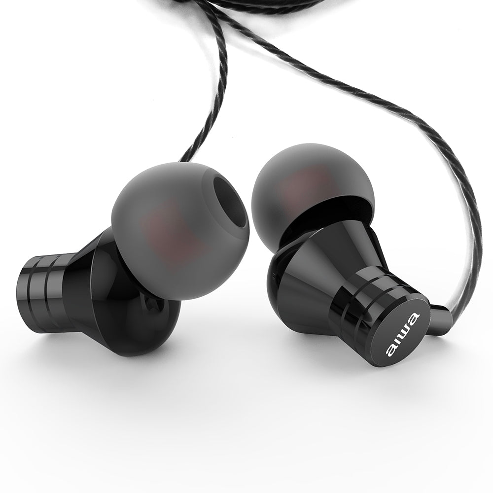 Aiwa STEREO IN-EAR HEADPHONE WITH REMOTE Black