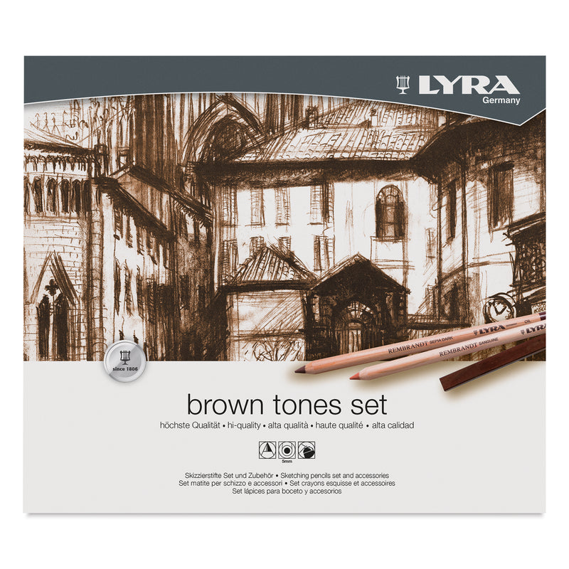 Lyra Brown Sketching 25 Pcs Metal Box