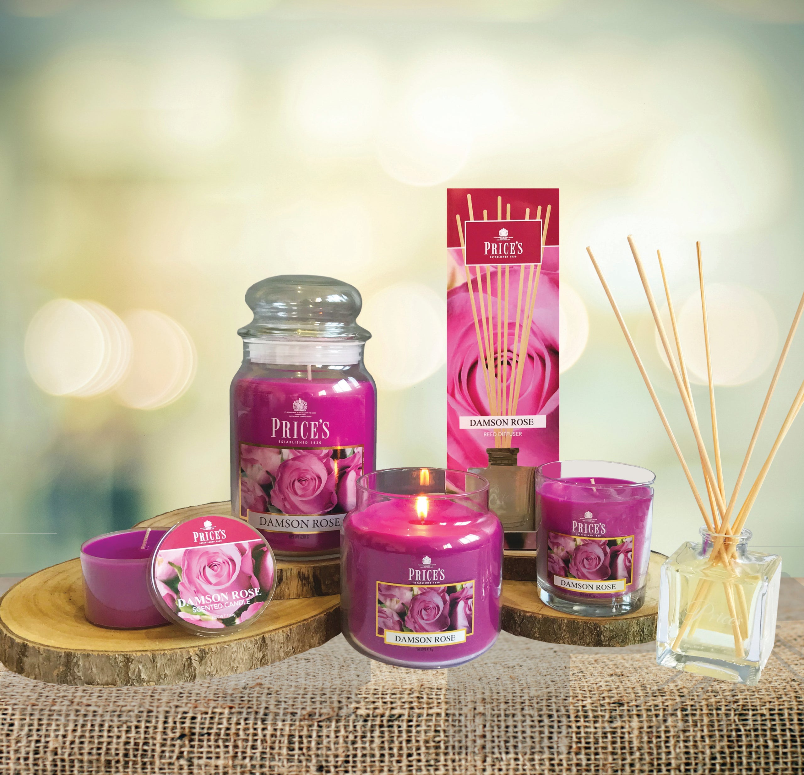 Prices L Scented Candle Jar 630G Burntime 150H Damson Rose