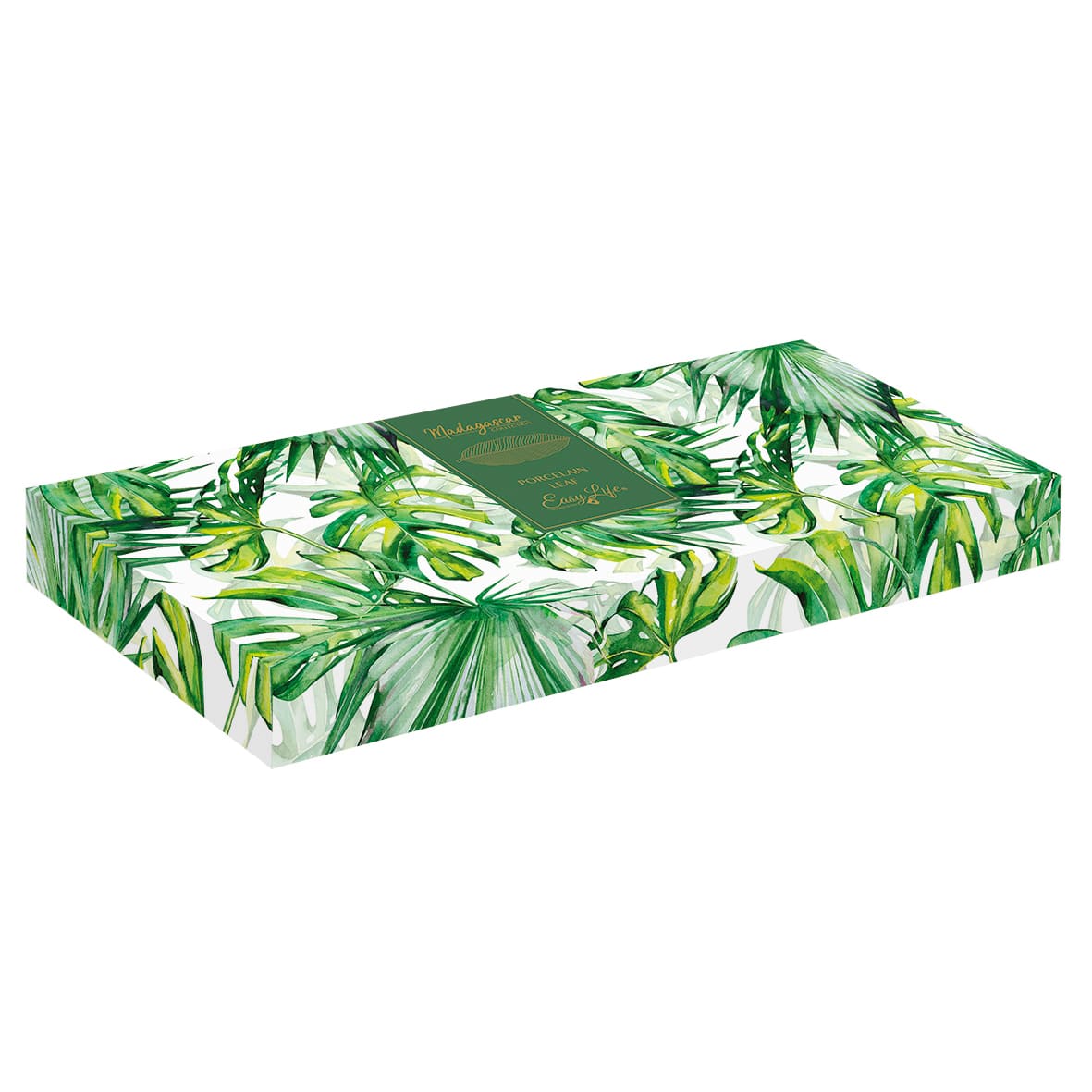 Easylife Madagascar 47X19Cm Tropical Leaf Serving Green