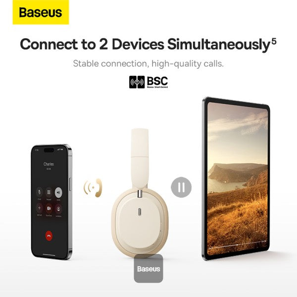 Baseus Bowie D05 Wireless Headphones Creamy