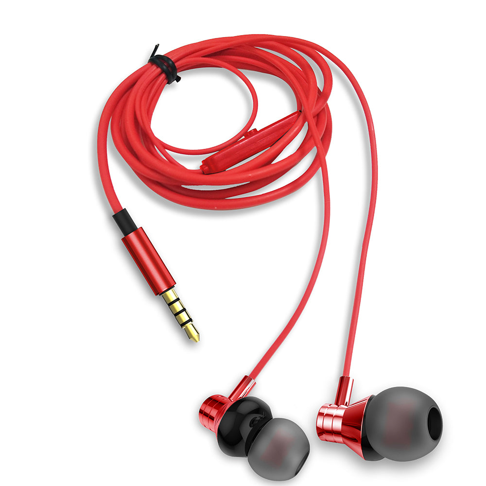 Aiwa STEREO IN-EAR HEADPHONE WITH REMOTE Red