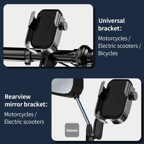 Baseus Armor Motorcycle holder（Applicable for bicycle）Black