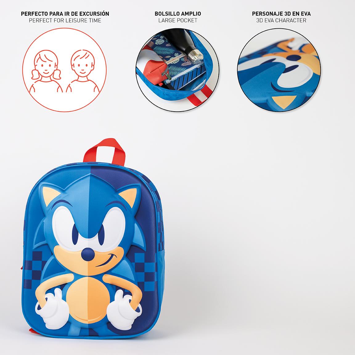 Cerda - Kids Backpack 3D Sonic