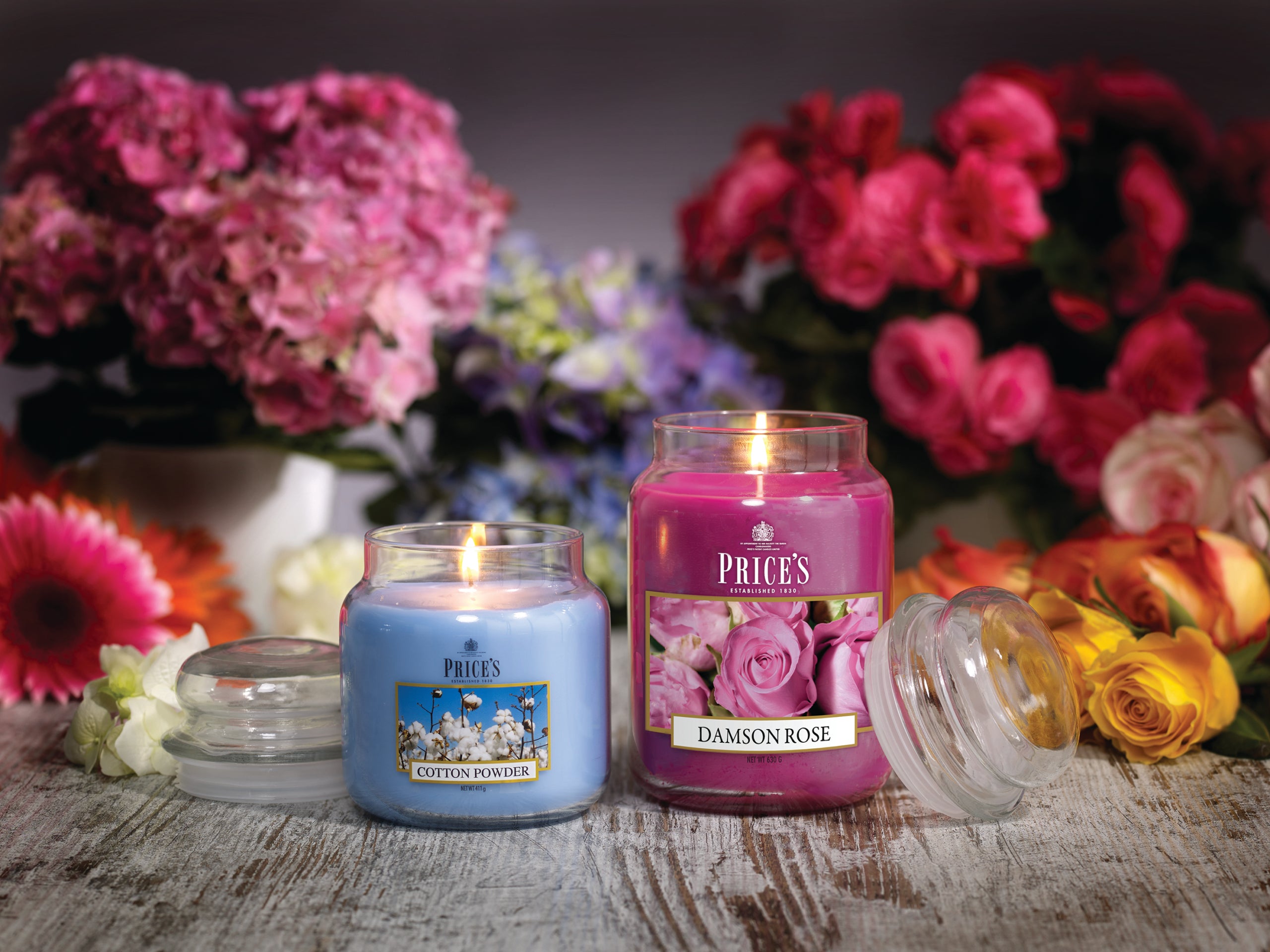 Prices L Scented Candle Jar 630G Burntime 150H Cotton Powder