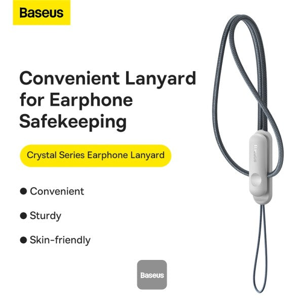 Baseus Crystal Series Earphone Lanyard Gray