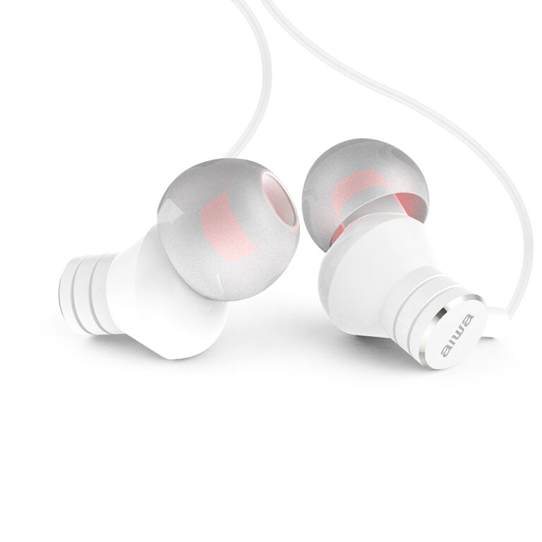 Aiwa STEREO IN-EAR HEADPHONE WITH REMOTE White