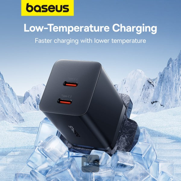 Baseus GaN5 Pro Fast Charger C+C 40W UK Cluster Black